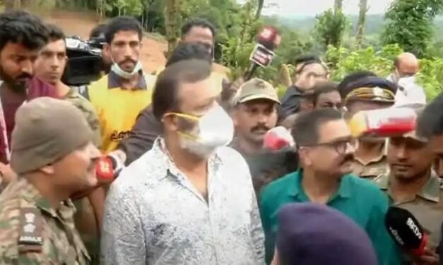 കേന്ദ്രമന്ത്രി സുരേഷ് ഗോപി ദുരന്തഭൂമിയിൽ*